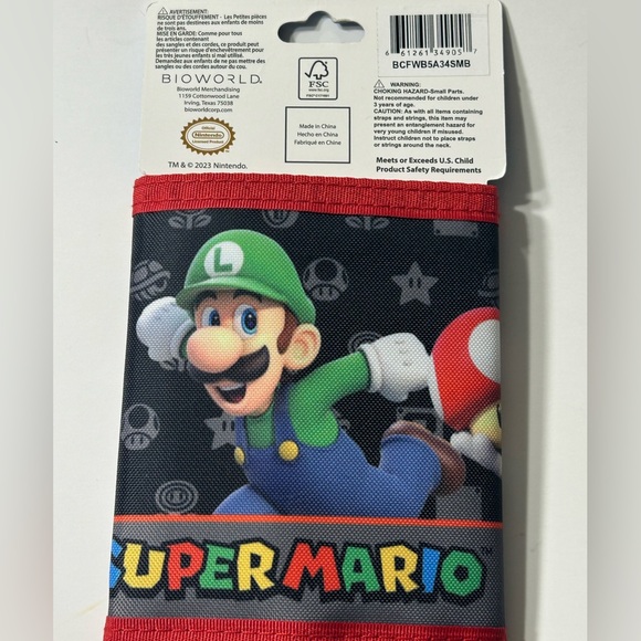 Nintendo - Super Mario Bros. - Velcro Wallet - BNWT 🪠🍄🔥 - Picture 5 of 5